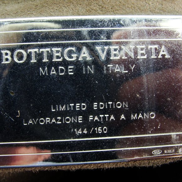 BOTTEGA VENETA 925 SILVER PLAQUE LE 144/150 PURPLE VORAZIONE FATTA TOTE BAG - Picture 4 of 16